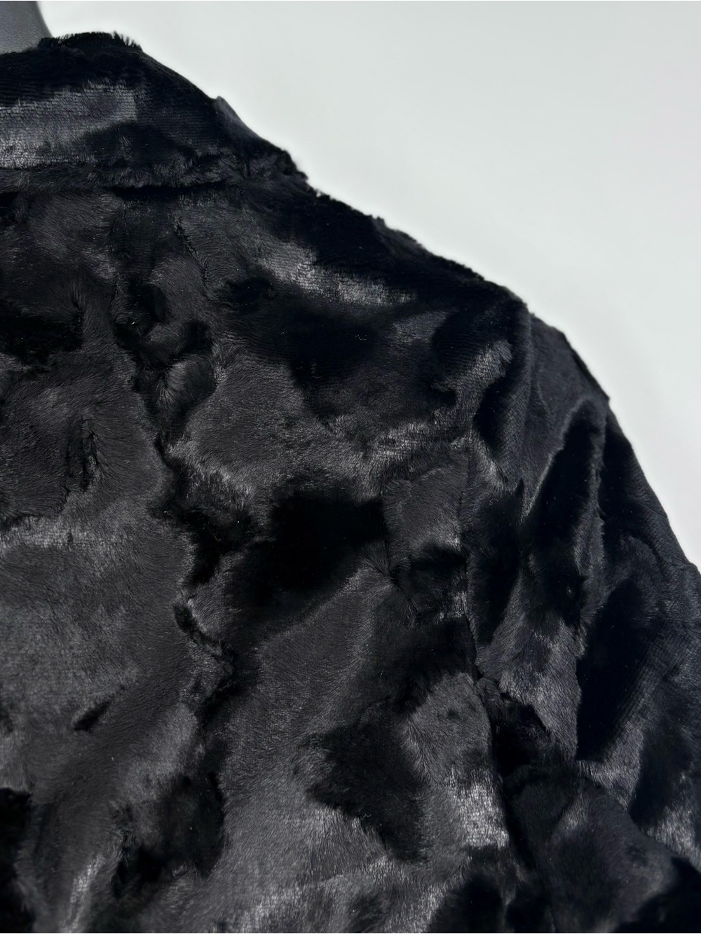 Calvin Klein Velvet Long Walker Coat - Picture 14 of 16